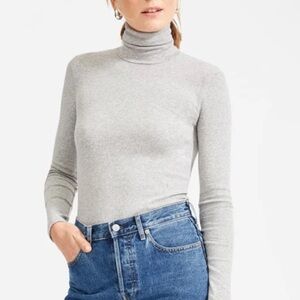Everlane Pima Cotton Turtleneck Long Sleeve Tee Sz Large